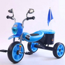 新款时尚婴儿三轮车带音乐骑行风格儿童三轮车钢制儿童三轮车