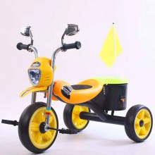 新款时尚婴儿三轮车带音乐骑行风格儿童三轮车钢制儿童三轮车