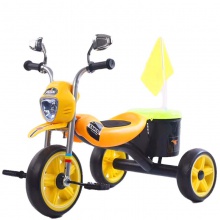 新款时尚婴儿三轮车带音乐骑行风格儿童三轮车钢制儿童三轮车