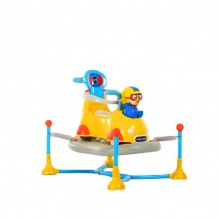 四合一弹簧车带音乐灯光卡通摇马车儿童蹦蹦车四轮宝宝助步滑行车