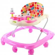 6/7-18个月宝宝防侧翻可折叠带音乐学步车 婴儿童学步车