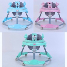 防o型腿防侧翻走路手推车 可坐女孩男宝宝静音轮 婴儿学步车