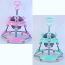 防o型腿防侧翻走路手推车 可坐女孩男宝宝静音轮 婴儿学步车