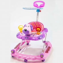 卡通狗和狮子摇杆婴儿学步车 带篷推杆婴儿学步车 儿童学步车
