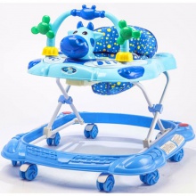 儿童学行车音乐婴儿可推可坐宝宝走路多功能防侧翻 学步车防o型腿