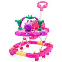 儿童学行车音乐婴儿可推可坐宝宝走路多功能防侧翻 学步车防o型腿