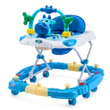 儿童学行车音乐婴儿可推可坐宝宝走路多功能防侧翻 学步车防o型腿