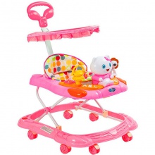 可调节防O型腿防侧翻可折叠宝宝起步车 婴儿学步车可变摇马