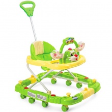 防侧翻儿童宝宝助步车 带推把音乐折叠学行车 婴儿学步车