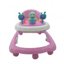 2022新款塑料音乐卡通灯婴儿学步车 简易七彩推把婴儿学步车