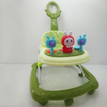新款七彩塑料音乐卡通灯婴儿学步车 简易推把儿童学步车
