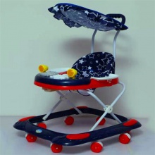 防侧翻宝宝学步车可坐可调节可摇助步学步车婴儿学步车带遮阳蓬