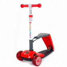 闪光踏板车2-10岁小孩滑行溜溜车 折叠儿童滑板车可坐人