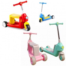 二合一功能多平衡童车 变形滑板车 儿童可骑坐三轮滑行学步车