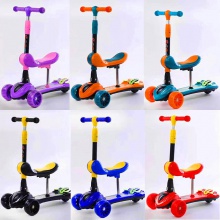 新款小孩溜溜车 1-6岁宝宝单脚男女踏板滑滑车带喷雾 儿童滑板车