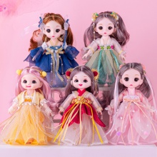 批发17厘米公仔玩具萌趣洋娃娃换装服饰衣服女孩礼物