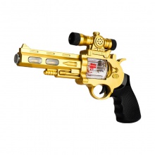 儿童电动音乐声光玩具枪左轮手枪仿真小男孩宝宝批发摆摊夜市货源