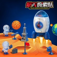 新款儿童航空探索系列合金太空火箭模型套装载人航天宇宙飞船跨境