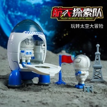 新款儿童航空探索系列合金太空火箭模型套装载人航天宇宙飞船跨境