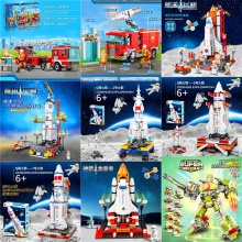 兼容乐高航天飞机军事积木坦克航母军舰模型男孩拼装益智玩具批发