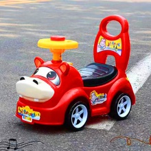 宝宝学步滑行车 带靠背萌版河马车 儿童滑行玩具车