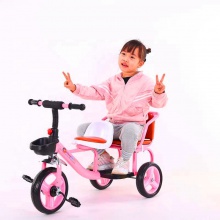 新款男女宝宝带斗脚踏童车 儿童三轮车 儿童双人三轮脚踏车
