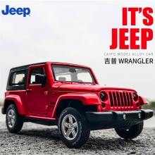 合金汽车模型摆件儿童仿真回力玩具车澄海玩具JEEP吉普牧马人批发
