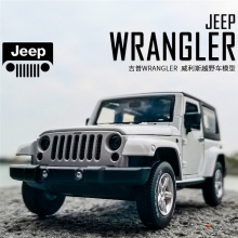 合金汽车模型摆件儿童仿真回力玩具车澄海玩具JEEP吉普牧马人批发