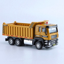 1/50仿真合金工程吊车翻斗车挖掘机回力声光儿童玩具摆件批发