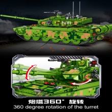 男孩玩具巨大型99A主战遥控坦克积木高难度拼装模型军事虎式二战
