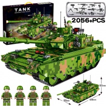 男孩玩具巨大型99A主战遥控坦克积木高难度拼装模型军事虎式二战