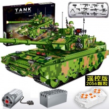 男孩玩具巨大型99A主战遥控坦克积木高难度拼装模型军事虎式二战