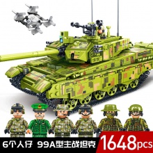 军事主战坦克航天发射火箭飞船儿童益智拼装积木玩具