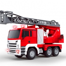 大型可喷水遥控消防车电动升降云梯越野车男孩儿童玩具模型套装