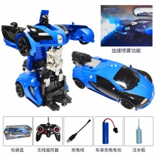 玩具充电遥控一建变形机器人氮气喷雾玩具车 儿童玩具车礼物