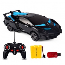 可充电仿真跑车五通方向炫酷遥控车男孩玩具 汽车一键变形机器人