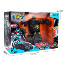 可充电仿真跑车五通方向炫酷遥控车男孩玩具 汽车一键变形机器人