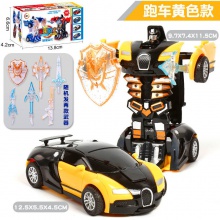玩具惯性动力一键撞击变形玩具车机器人仿真模型玩具车儿童变形车