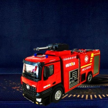 大号厢式可喷水消防车 22通道遥灭火RC遥控救援车儿童玩具