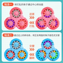二合一六面旋转互通魔豆魔方指尖陀螺指尖魔方掌控魔方玩具