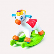 儿童小木马滑行两用车塑料加厚音乐宝宝摇马玩具周岁礼物