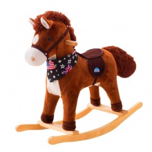 木马蓝色城堡儿童摇摇马音乐动物摇马摇椅儿童1-4岁周岁女孩礼物