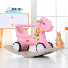 新款儿童摇马宝宝带音乐儿童两用摇马塑料摇摇马生日礼物玩具批发