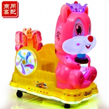 新款儿童电动投币七彩商用MP3摇摇车松鼠摇摆机带音乐摇摇车