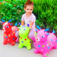 新款音乐跳跳鹿 儿童充气跳跳马 充气玩具 全新加厚A料 批发