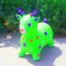 新款音乐跳跳鹿 儿童充气跳跳马 充气玩具 全新加厚A料 批发