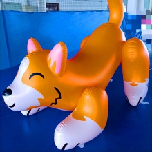 充气PVC喷水狗 户外巨型喷水犬坐骑 儿童充气玩具户外pvc喷水玩具