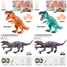 2.4G无线遥控迅猛龙电动声光喷雾下蛋恐龙玩具霸王龙模型儿童玩具