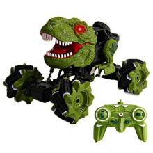 跨境玩具儿童遥控车新一代仿真恐龙车特技漂移攀爬车带智能喷雾车