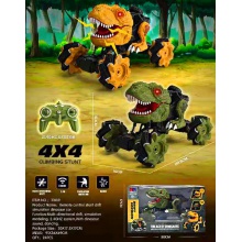 跨境玩具儿童遥控车新一代仿真恐龙车特技漂移攀爬车带智能喷雾车